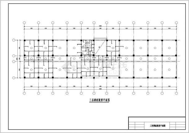 南昌某公司2400平米左右五层混合结构行政办公楼结构设计CAD图纸-图二