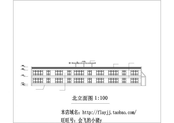 长44.7米宽34.48米二层2100平米幼儿园建筑设计图 （有总平无屋顶平面）_图1