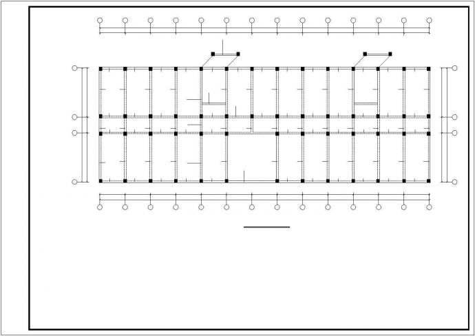 乌鲁木齐某市政单位4250平米左右5层框架结构办公楼结构设计CAD图纸_图1