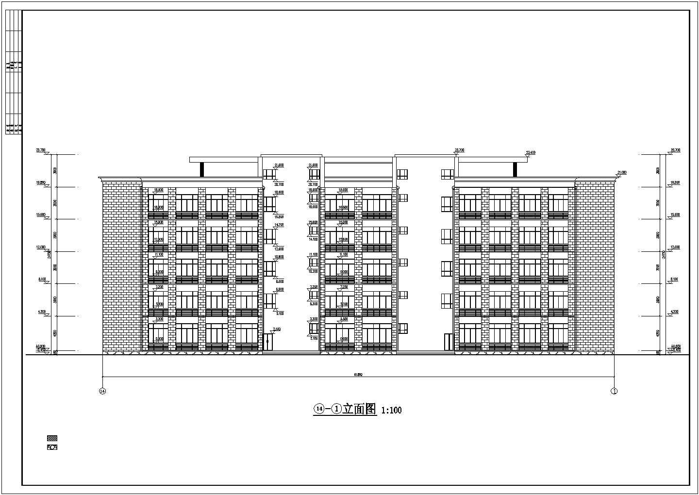 济南市某单位4400平米五层钢混框架结构办公楼建筑+结构设计CAD图纸