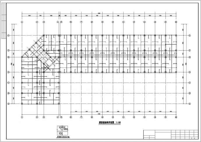 宁波市某工厂4600平米5层框架结构办公楼全套结构设计CAD图纸_图1