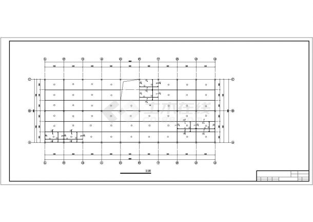 青岛某高校占地900平米6层钢框架结构办公楼结构设计CAD图纸-图二