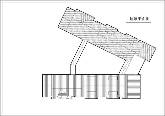 某四层框架结构酒店设计cad平面方案图_图1