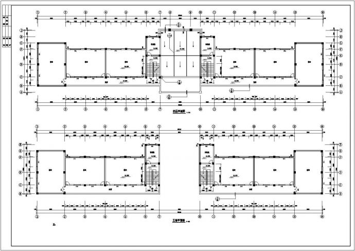 银川某大学3300平米5层框架结构教学楼建筑+结构设计CAD图纸_图1