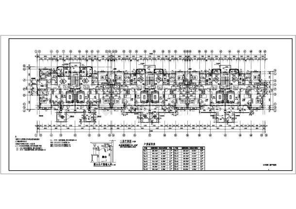 达州市某小区3500平米6层框混结构住宅楼平立剖面设计CAD图纸-图一
