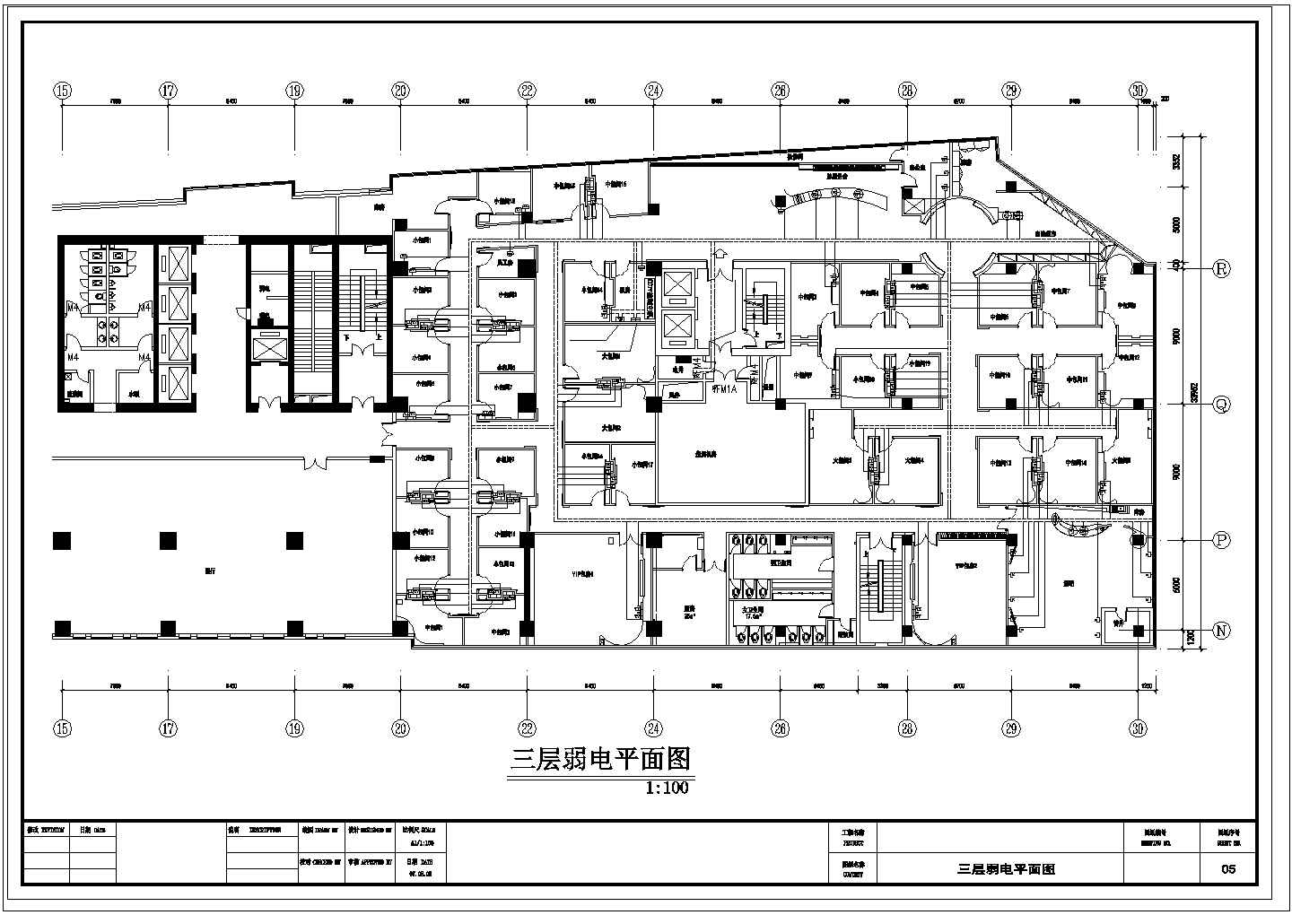 现代中式KTV电气照明设计(cad)图