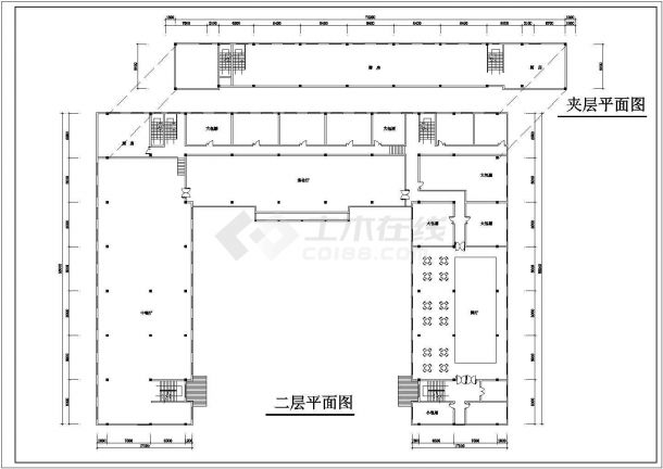 星光酒店（多层框混结构）设计cad建筑方案图-图一