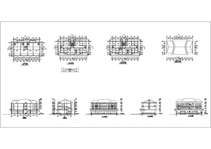 某三层独栋别墅建筑CAD设计施工图_图1