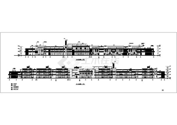 某多层框架结构商业街设计cad建筑施工图（带效果图）-图一