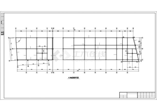 许昌某高等学院5600平米五层框架办公楼全套结构设计CAD图纸-图一