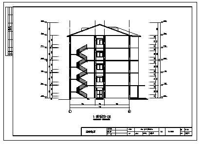 5000平米某市某五层框架结构中学教学楼全套施工cad图(含计算书，毕业设计，结构图)_图1