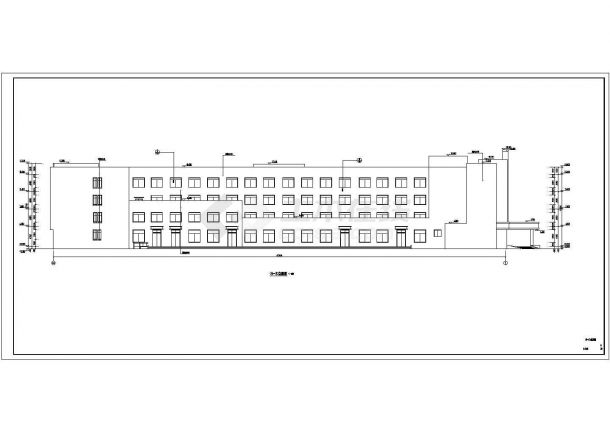烟台市某公司占地1400平米4层框架办公楼全套建筑设计CAD图纸-图一