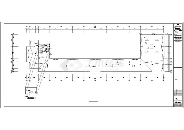 5700平米4层框架结构办公综合楼全套给排水系统设计CAD图纸-图一
