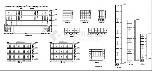 5层15971平米L型汽车站建筑设计施工cad图纸，含设计说明-图一