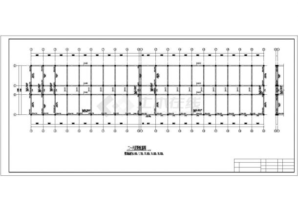 曲阜市某建筑公司6200平米6层框架办公楼全套结构设计CAD图纸-图二