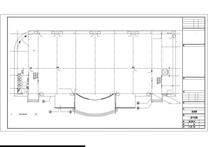 漯河市某中专学校6200平米五层框架结构实训楼平立剖面设计CAD图纸_图1