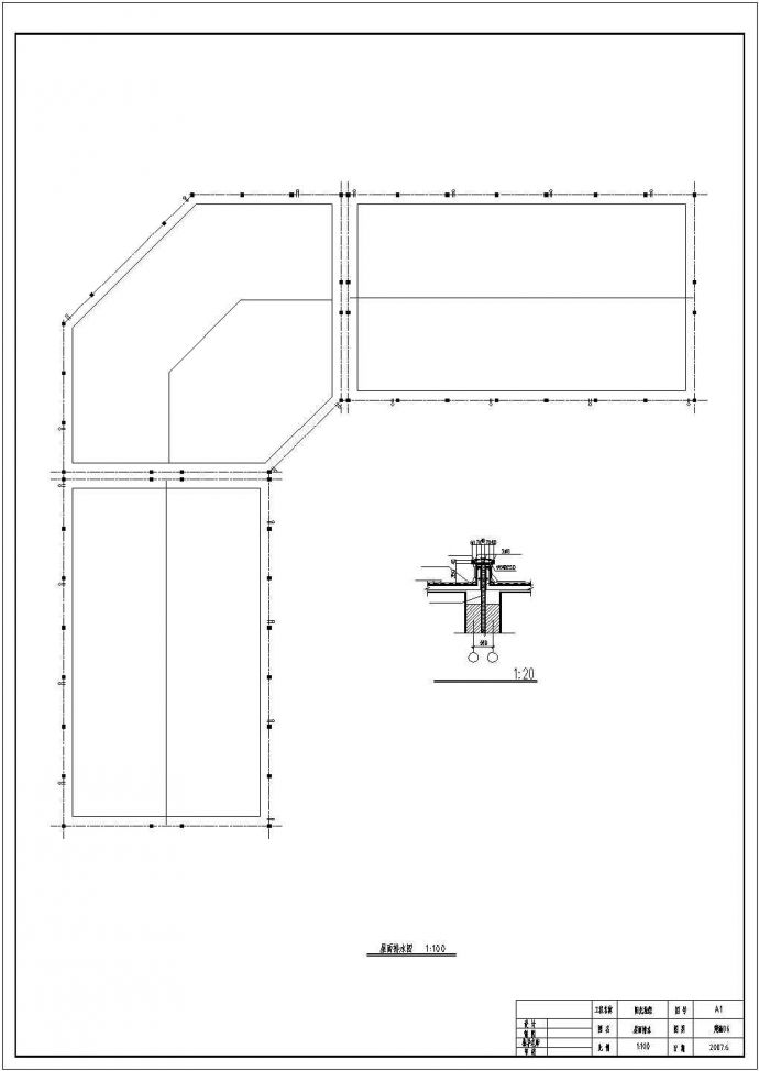 常州某商业街7800平米6层框架结构连锁旅馆建筑设计CAD图纸_图1