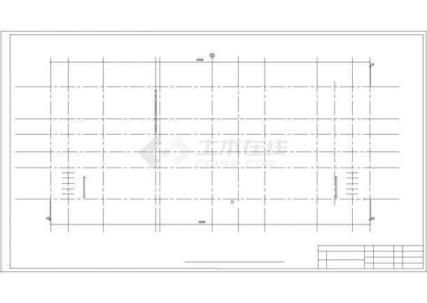 济南某大学6400平米左右6层钢混框架办公楼建筑设计CAD图纸-图二