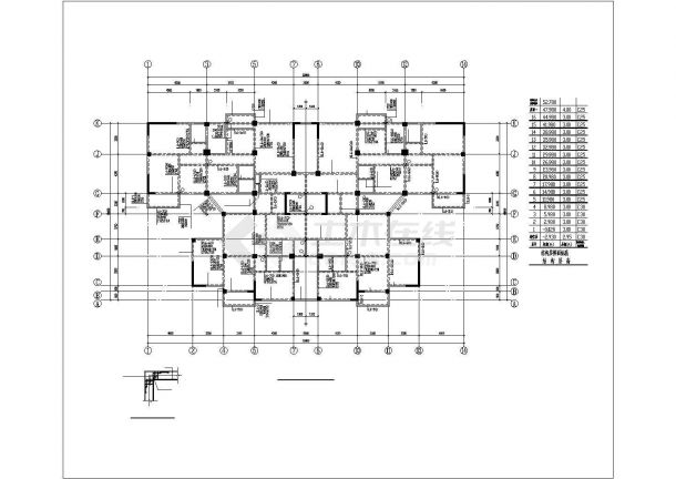 乌鲁木齐某小区8千平米17层框剪住宅楼全套结构设计CAD图纸-图二