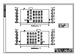 7000平米某市四层钢筋混凝土框架结构育才中学教学楼建筑施工cad图(含计算书，毕业设计)_图1