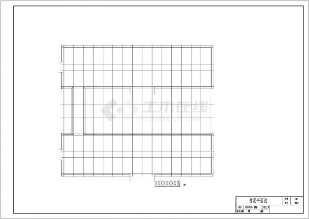 郑州某通信公司1万平米左右5层框架结构办公楼平立剖面设计CAD图纸-图一