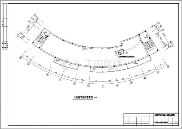 北京某艺术学院5层教学楼电气系统设计CAD图纸-图二