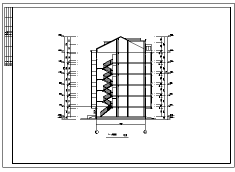 某五层加小棚层框架结构住宅楼全套施工cad图(含计算书，毕业设计)-图一