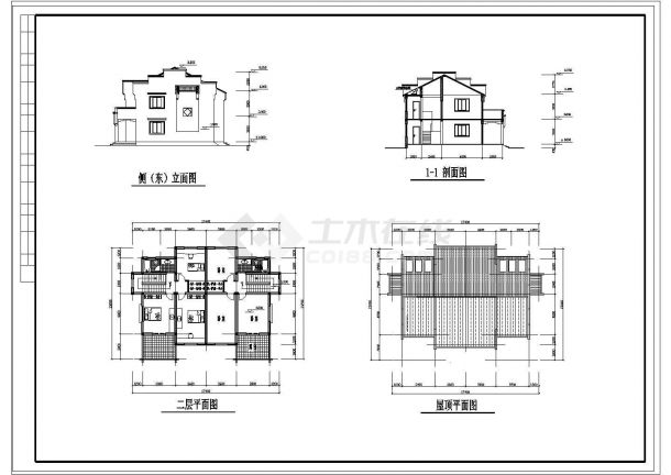 农村小康住宅方案建筑图带效果图-图一