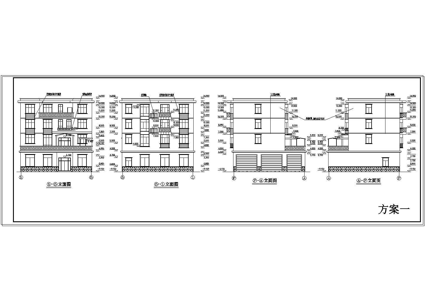 某四层私人别墅建筑设计方案图