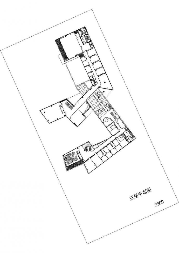 某大学地下一层地上五层框架结构中法中心教学楼设计cad全套建筑施工图（含设计说明，含模型图）_图1