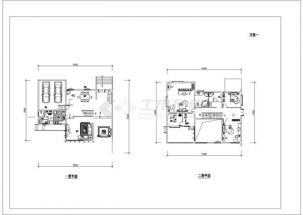 滨水建筑框架别墅方案工程详图带效果图-图二