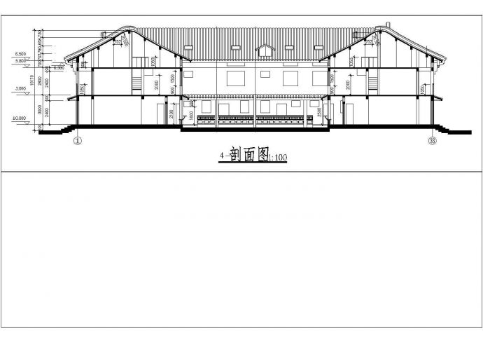 苏区经典民居建筑设计CAD参考图_图1