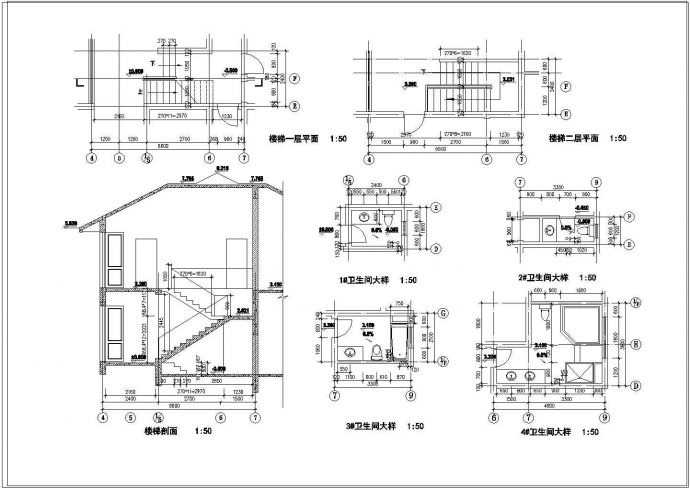 西湖高尔夫别墅建筑设计施工图（含设计说明）_图1