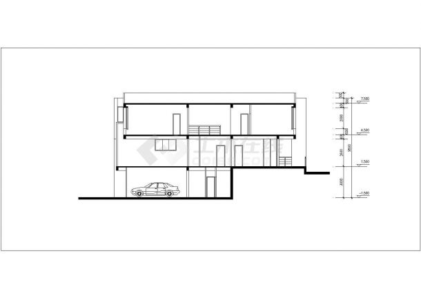 现代别墅简约框架基础方案项目详图带效果图-图一