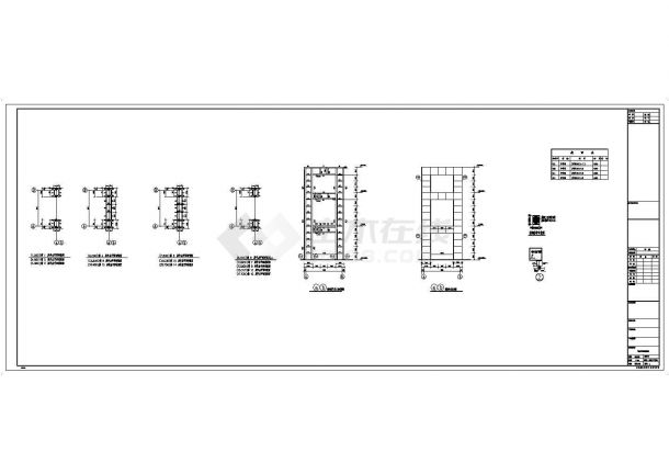浙江双层空间网架结构广场结构详细建筑施工图-图一