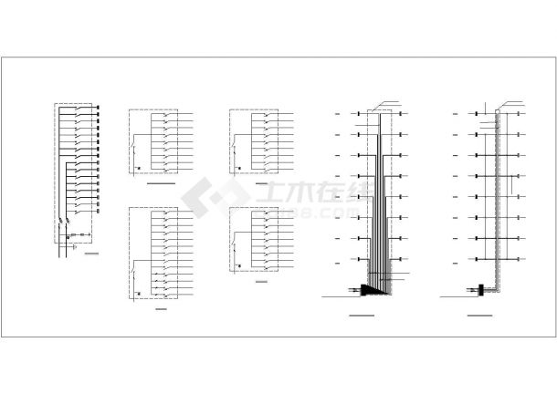 吉林某大学8700平米8层框架结构教学办公楼电气系统CAD设计图纸-图一