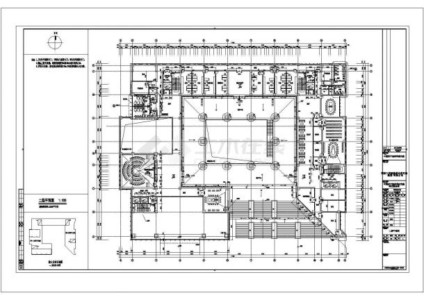 办公楼设计_某地上七层框架结构办公楼设计cad全套建筑施工图（含结构设计）-图二