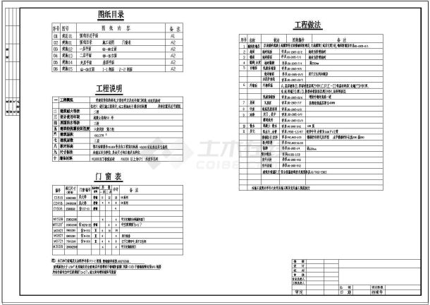 某两层小别墅建筑设计施工图纸-图一