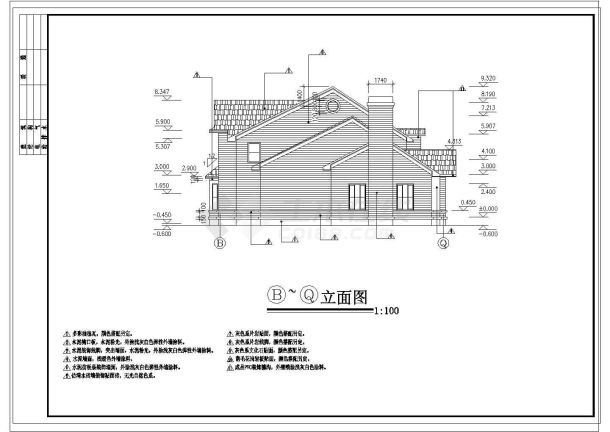 某地区小别墅建筑cad设计全套图-图一