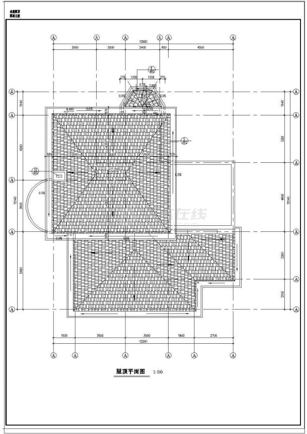 带地下室的小型别墅建施设计CAD图-图二