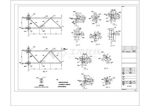 某35米结构式门式钢结构建筑设计全套CAD施工图-图一