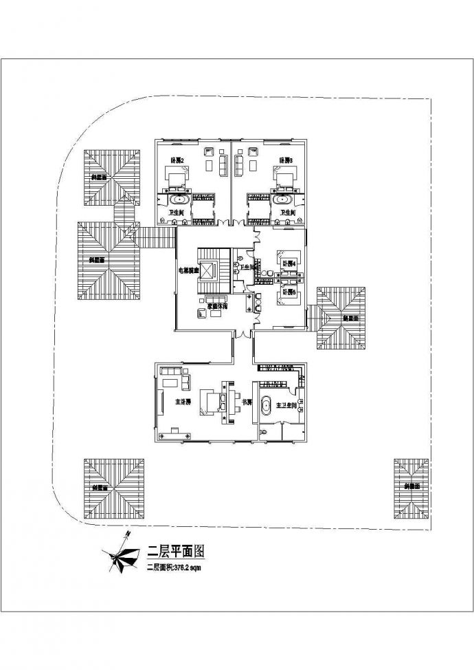 新加坡设计的豪华别墅建筑cad施工图纸_图1
