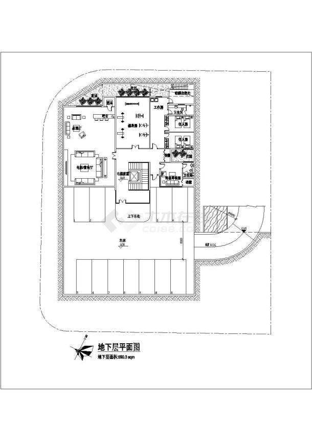 新加坡设计的豪华别墅建筑cad施工图纸-图二