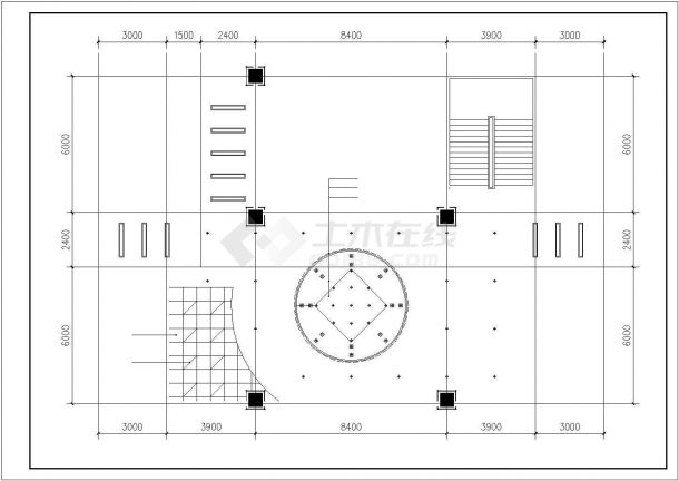 办公楼设计_某办公楼门厅装修设计CAD图纸-图二