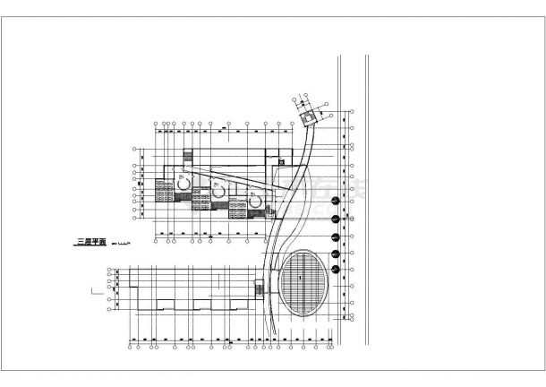 某三层幼儿园建筑设计施工图（总建筑面积4866平方米-图一