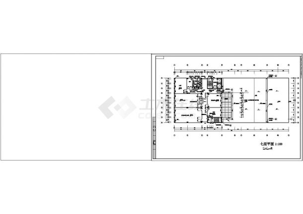 某校区教学综合楼设计cad施工图纸-图二