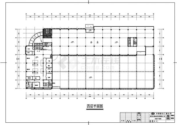 办公楼设计_北京某知名研究所12层办公楼建筑设计CAD图纸-图二
