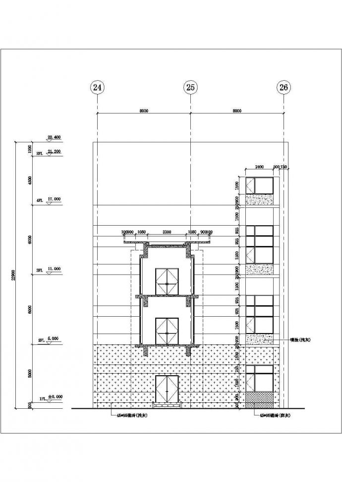 厂房设计_天津市某五金厂3层厂房全套建筑设计CAD图纸_图1