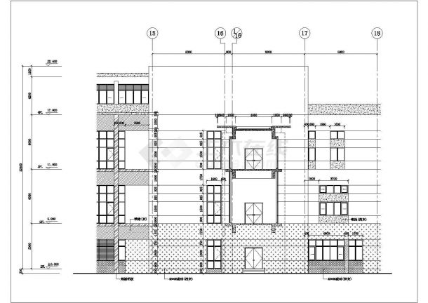 厂房设计_天津市某五金厂3层厂房全套建筑设计CAD图纸-图二