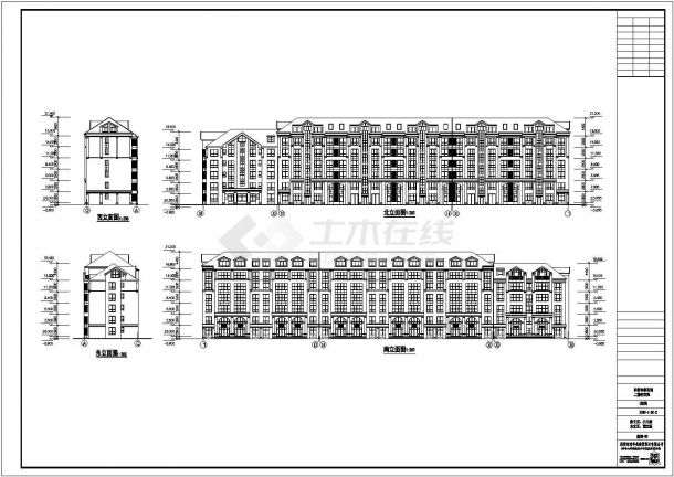 杭州市某小区6层经典住宅楼建筑设计CAD图纸-图二